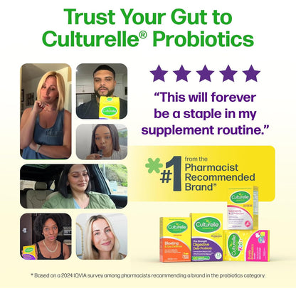 Culturelle Pro Strength Daily Probiotics Digestive Health 12 Billion CFUs 60 Count