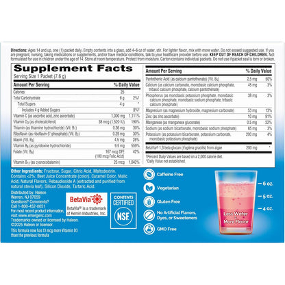 Emergen-C Immune+ Triple Action Immune Support Dietary Supplement Powder Packets