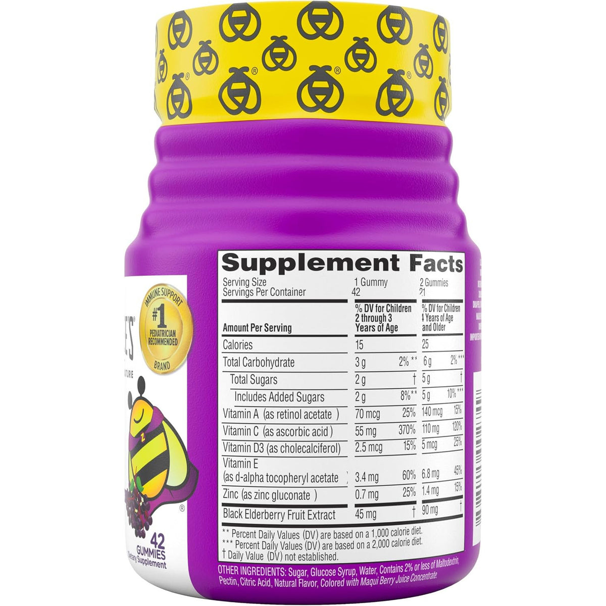 Zarbee's Kids Elderberry Immune Support Gummy Supplement