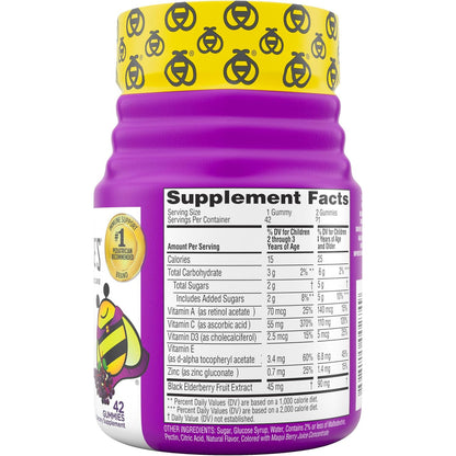 Zarbee's Kids Elderberry Immune Support Gummy Supplement