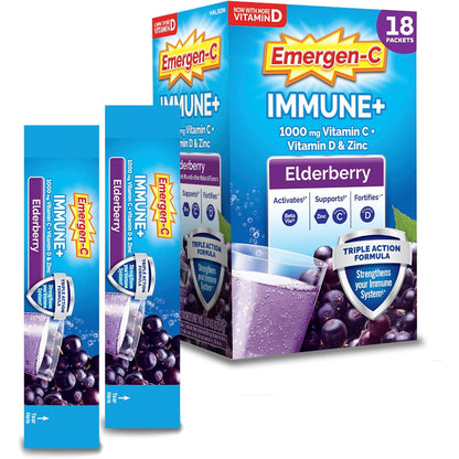 Emergen-C Immune+ Triple Action Immune Support Dietary Supplement Powder Packets