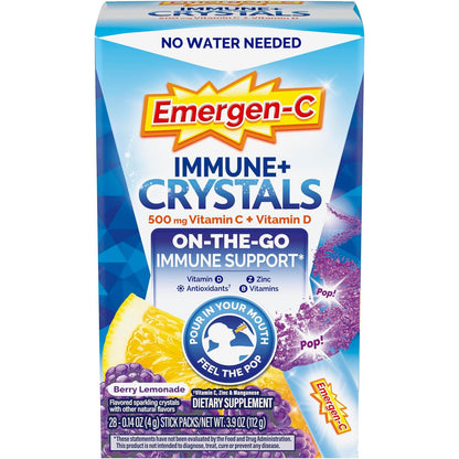 Emergen-C Immune+ 500 mg Immune Support Dietary Supplement Crystals