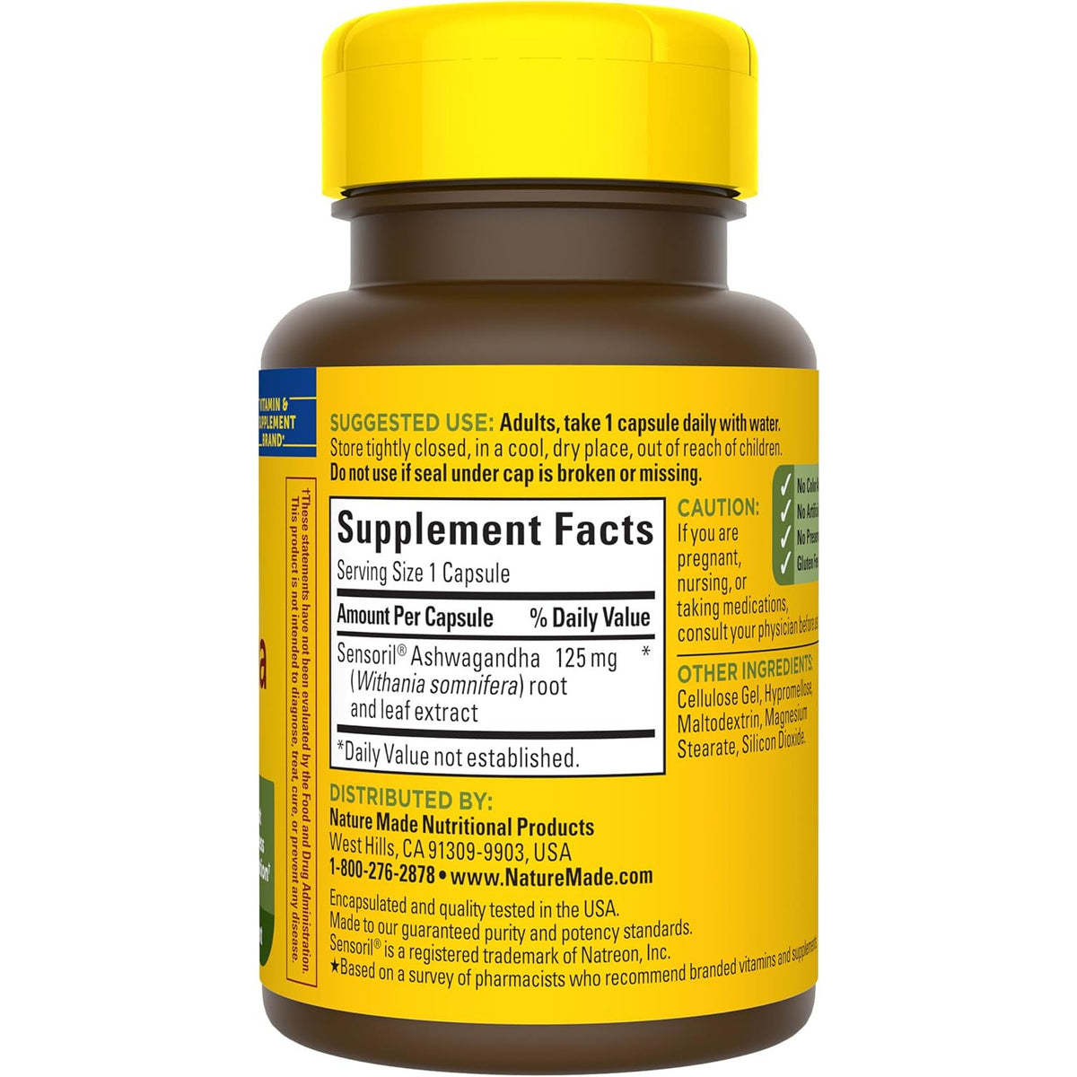 Nature Made Sensoril Ashwagandha Stress Mood Support Capsules