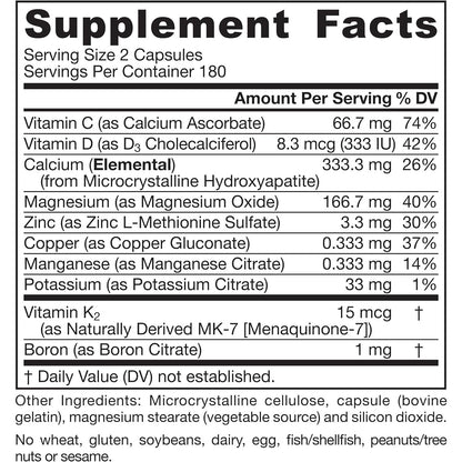 Jarrow Formulas BoneUp Bone Density Dietary Supplement Capsules