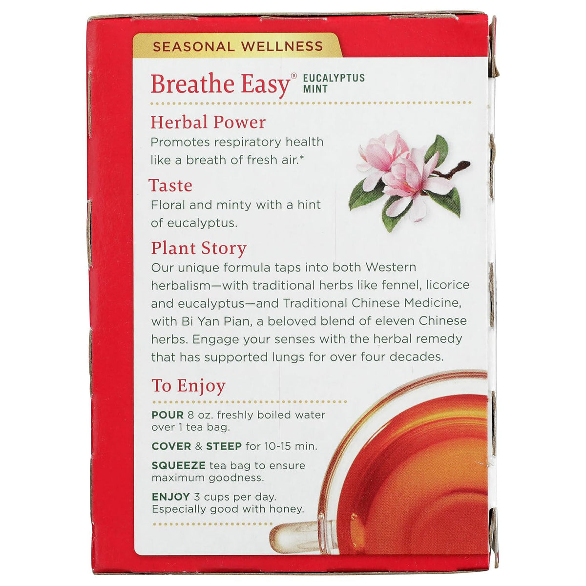 Traditional Medicinals Breathe Easy Respiratory Support Herbal Tea Bags