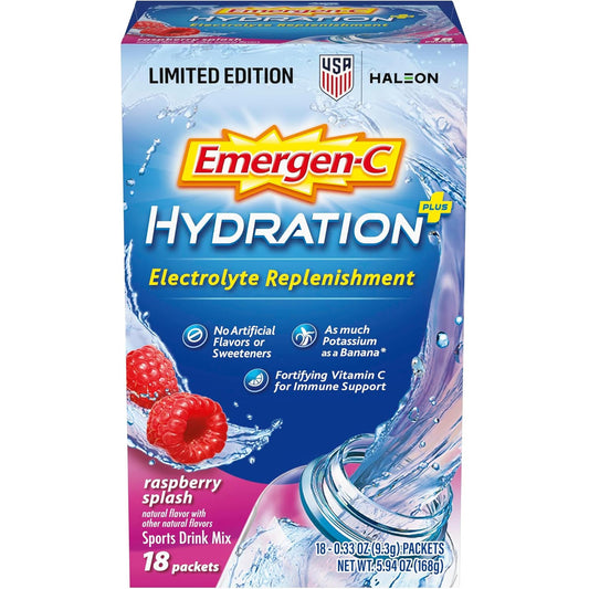 Emergen-C Hydration+ Vitamin C Sports Drink Mix Packets