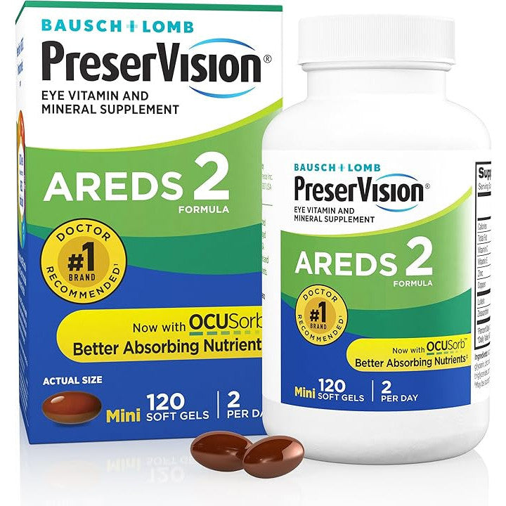 Bausch Lomb PreserVision AREDS 2 Lutein Zeaxanthin Formula 120 Count