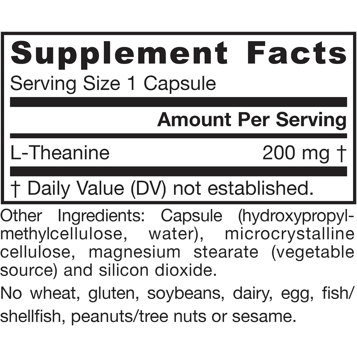 Jarrow Formulas L-Theanine Relaxation Dietary Supplement Capsules