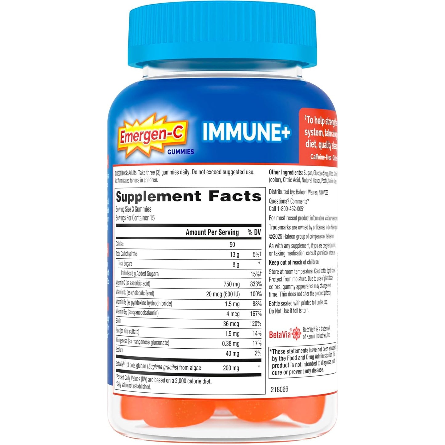 Emergen-C Vitamin C 750 mg Immune Support Dietary Supplement Gummies