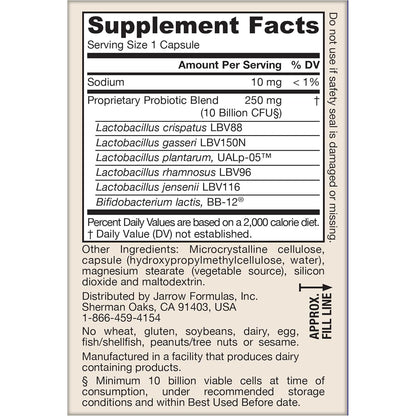 Jarrow Formulas Fem-Dophilus Advanced Probiotic Dietary Supplement Veggie Caps