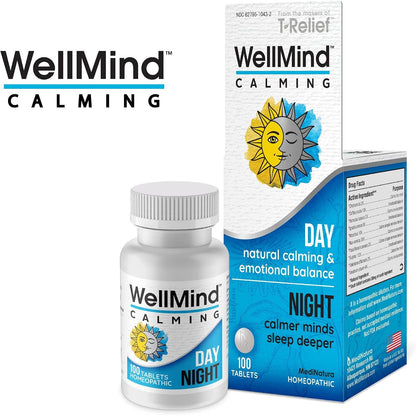MediNatura WellMind Calming Stress Mood Support Tablets 100 Count