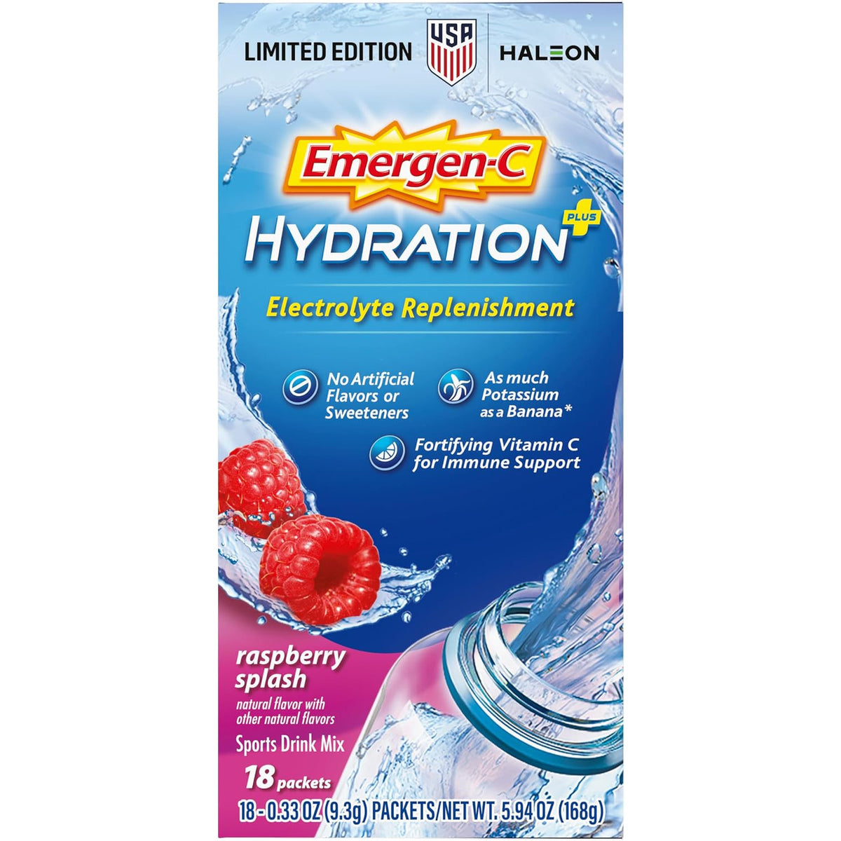 Emergen-C Hydration+ Vitamin C Sports Drink Mix Packets