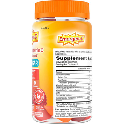Emergen-C Vitamin C 250 mg Immune Support Dietary Supplement Gummies