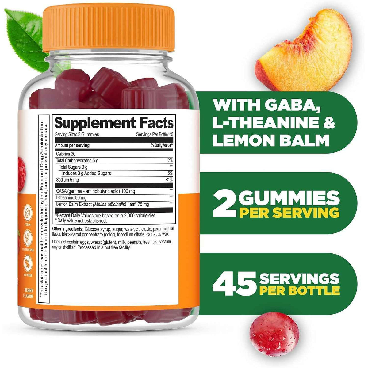 Lifeable Stress Aid Teens Mood Support Berry Gummies 90 Count