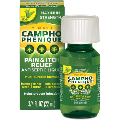 Campho Phenique Maximum Strength Antiseptic Liquid Bug Bite Itch Relief