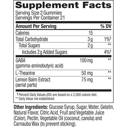 OLLY Goodbye Stress Support Supplement Berry Verbena Gummies