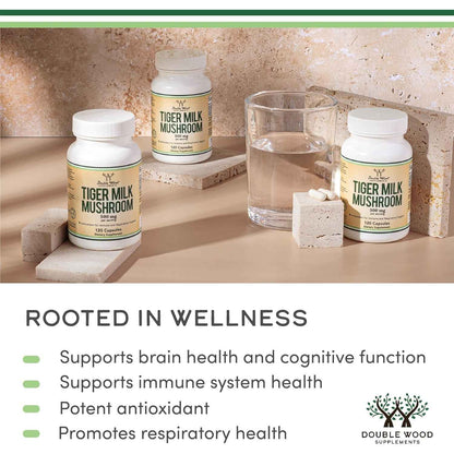 Double Wood Supplements Tiger Milk Mushroom Respiratory Support Capsules