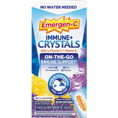 Emergen-C Immune+ 500 mg Immune Support Dietary Supplement Crystals