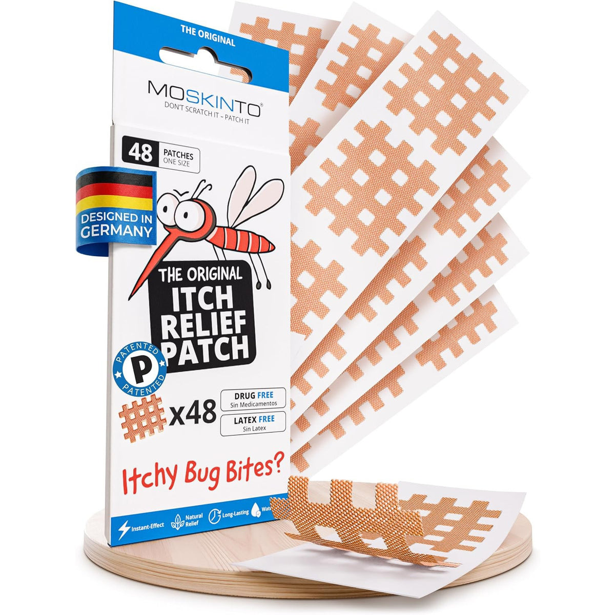 Moskinto Original Bug Bite Patches Mosquito Itch Relief Stickers