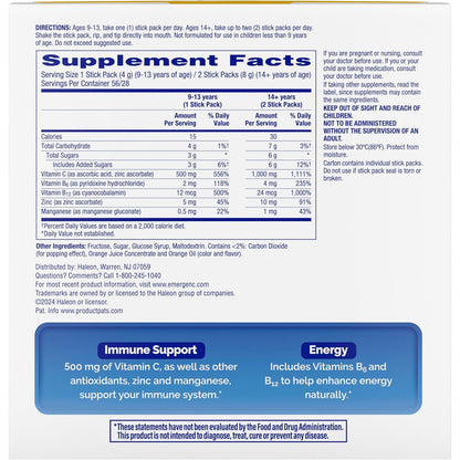 Emergen-C Vitamin C 500 mg Immune Support Crystals Packets