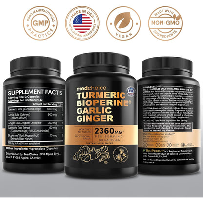 MedChoice 4-in-1 Turmeric Joint Support Supplement 2360mg 120ct