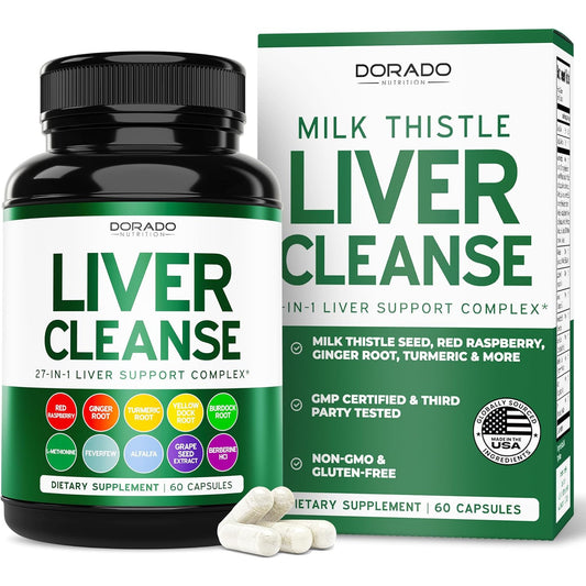 Dorado Nutrition Milk Thistle Liver Cleanse Detox Support Capsules