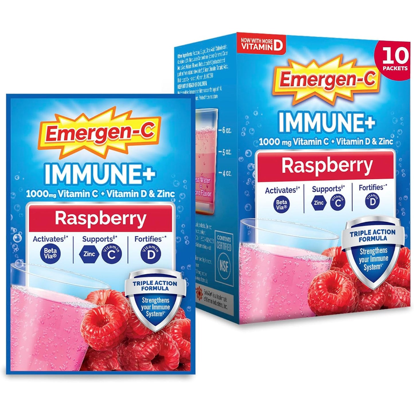 Emergen-C Immune+ Triple Action Immune Support Dietary Supplement Powder Packets