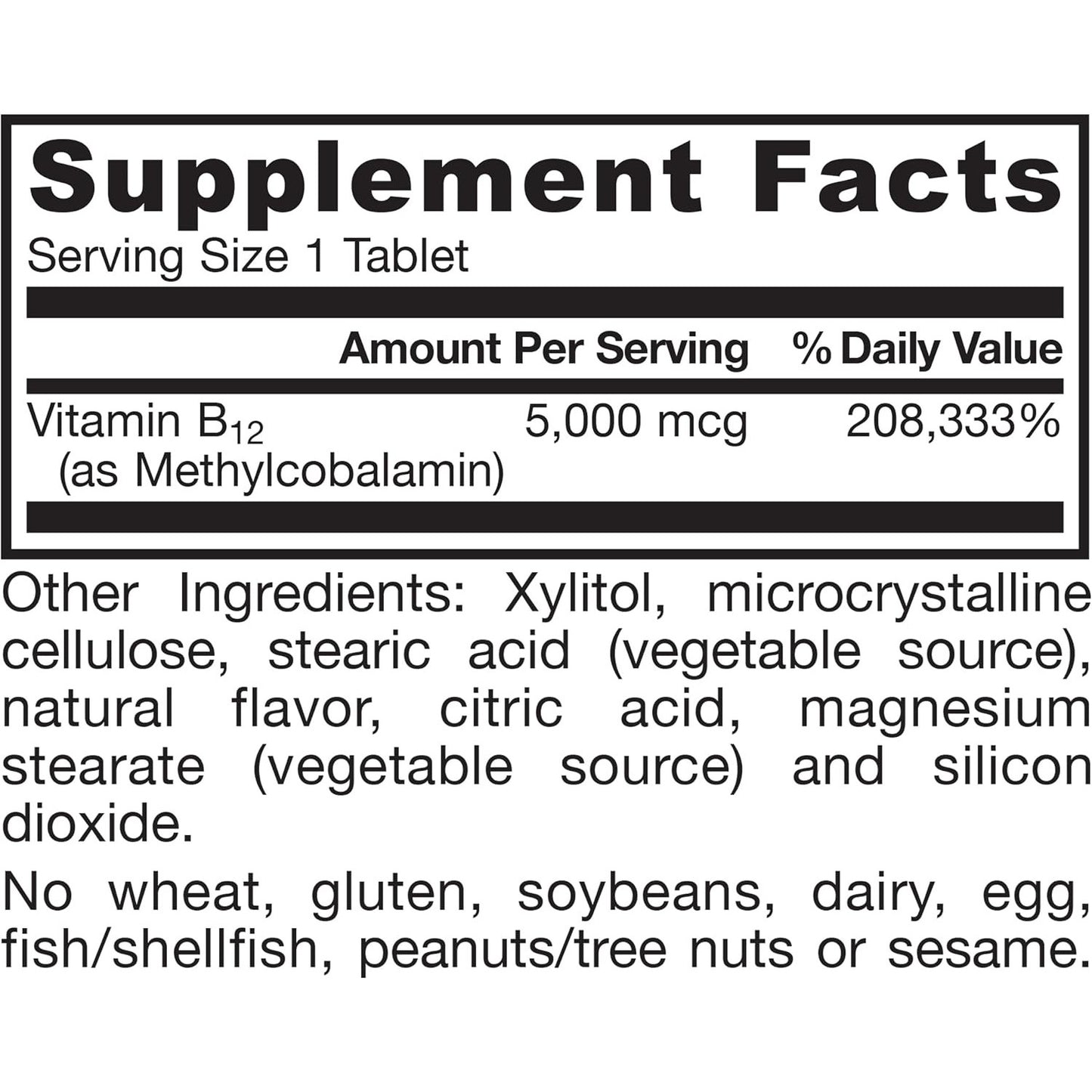 Jarrow Formulas Methyl B-12 5000 mcg Cellular Energy Dietary Supplement Chewable Tablets