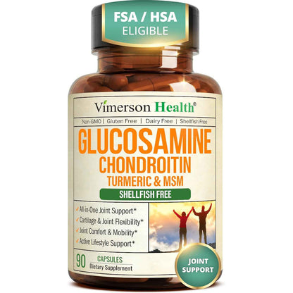 Vimerson Health Glucosamine Chondroitin MSM Joint Support Supplement 90 Count