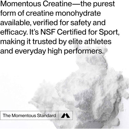 Momentous Creatine Monohydrate Powder NSF Certified for Sport 5 g per Serving