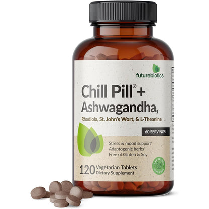 Futurebiotics Chill Pill Ashwagandha Stress Mood Support Tablets