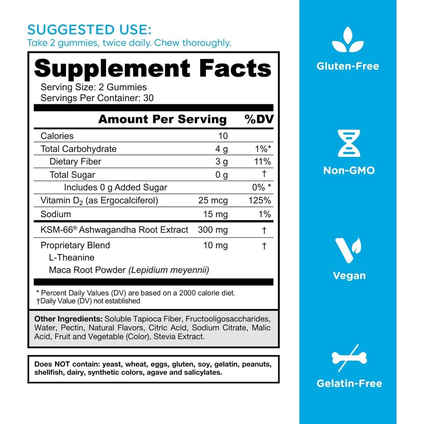 Goli Zero Sugar Ashwagandha Vitamin D Dietary Supplement Gummies