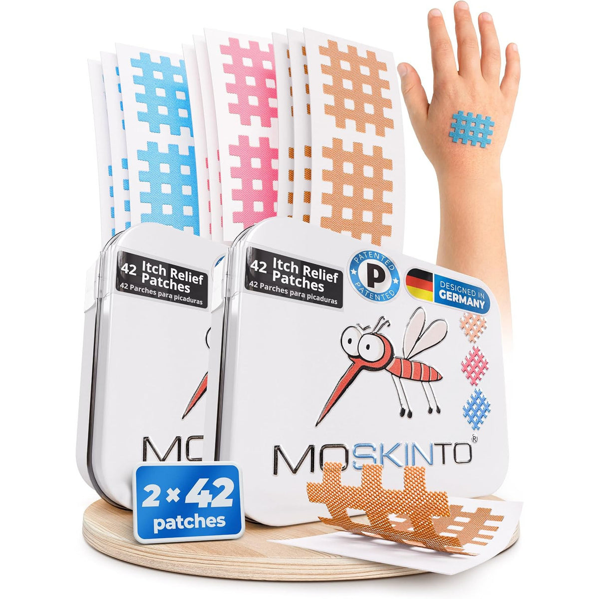 Moskinto Original Bug Bite Patches Mosquito Itch Relief Stickers