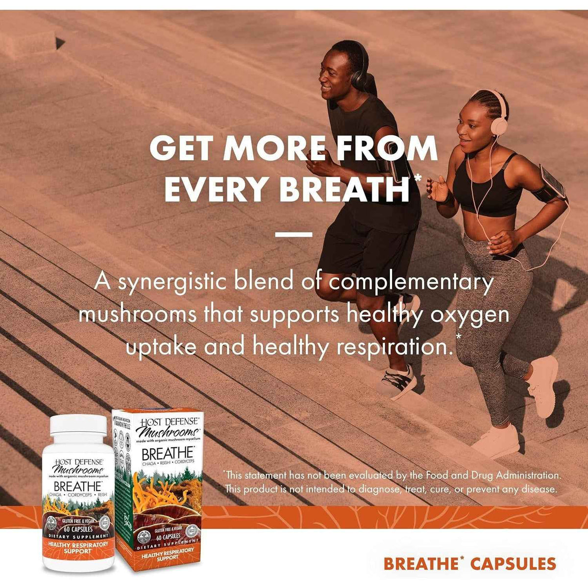 Host Defense Breathe Immune and Respiratory Support Capsules