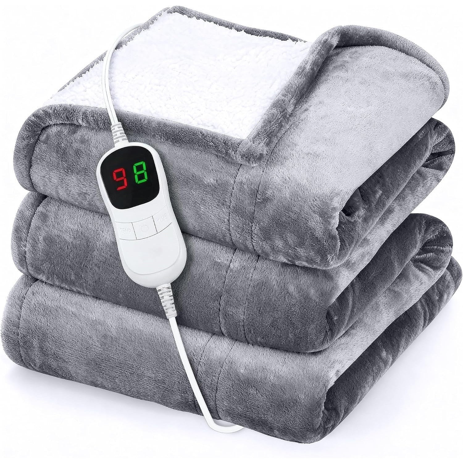 GENIANI Electric Heating Pad Microplush Auto Shut Off Machine Washable for Back Pain Cramps Neck Shoulder Relief