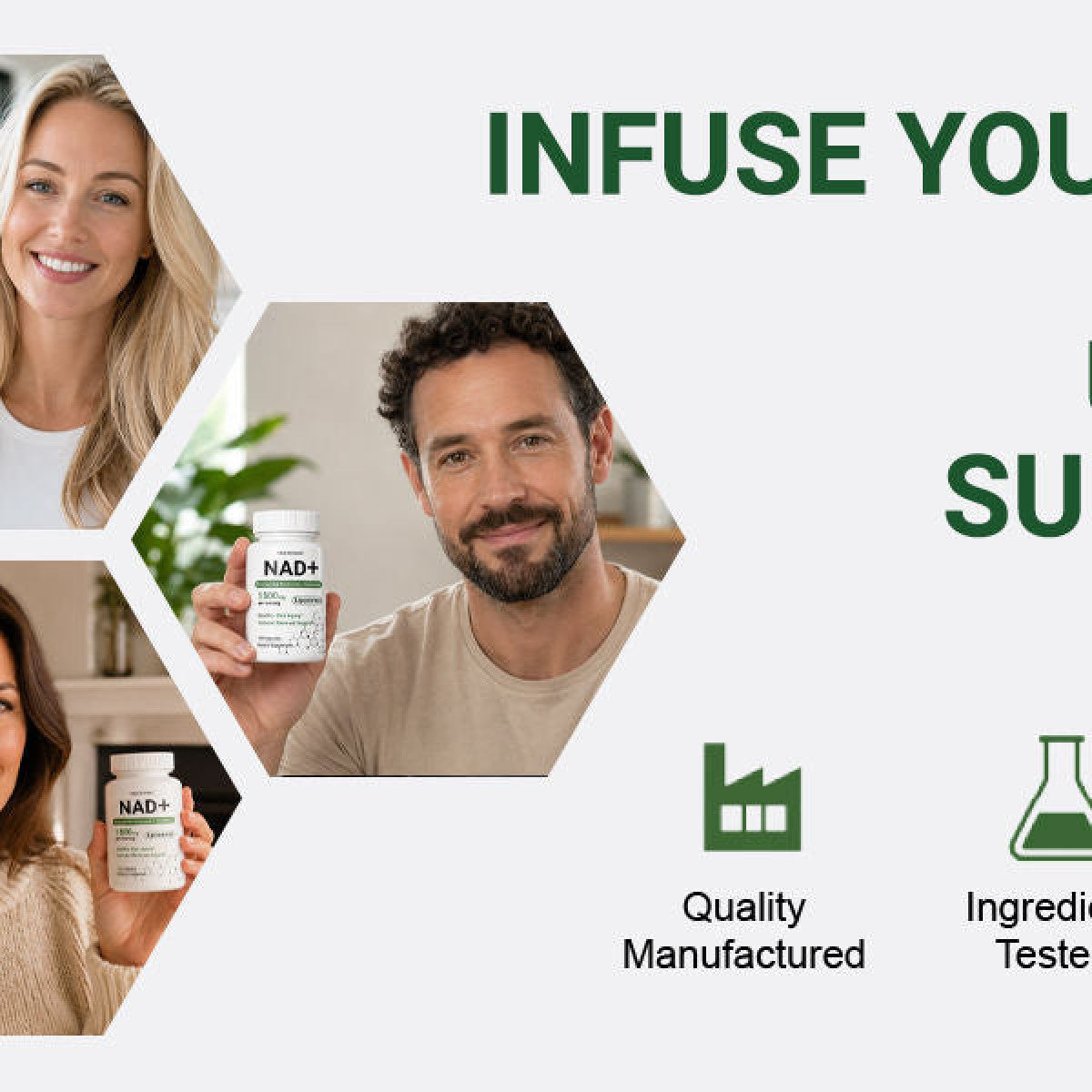 Ncduyde Liposomal NAD+ Supplement Nicotinamide Riboside Resveratrol 1500 mg