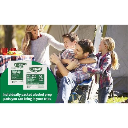 CURAD 70% Isopropyl Alcohol Prep Pads 400 Count First Aid Wipes