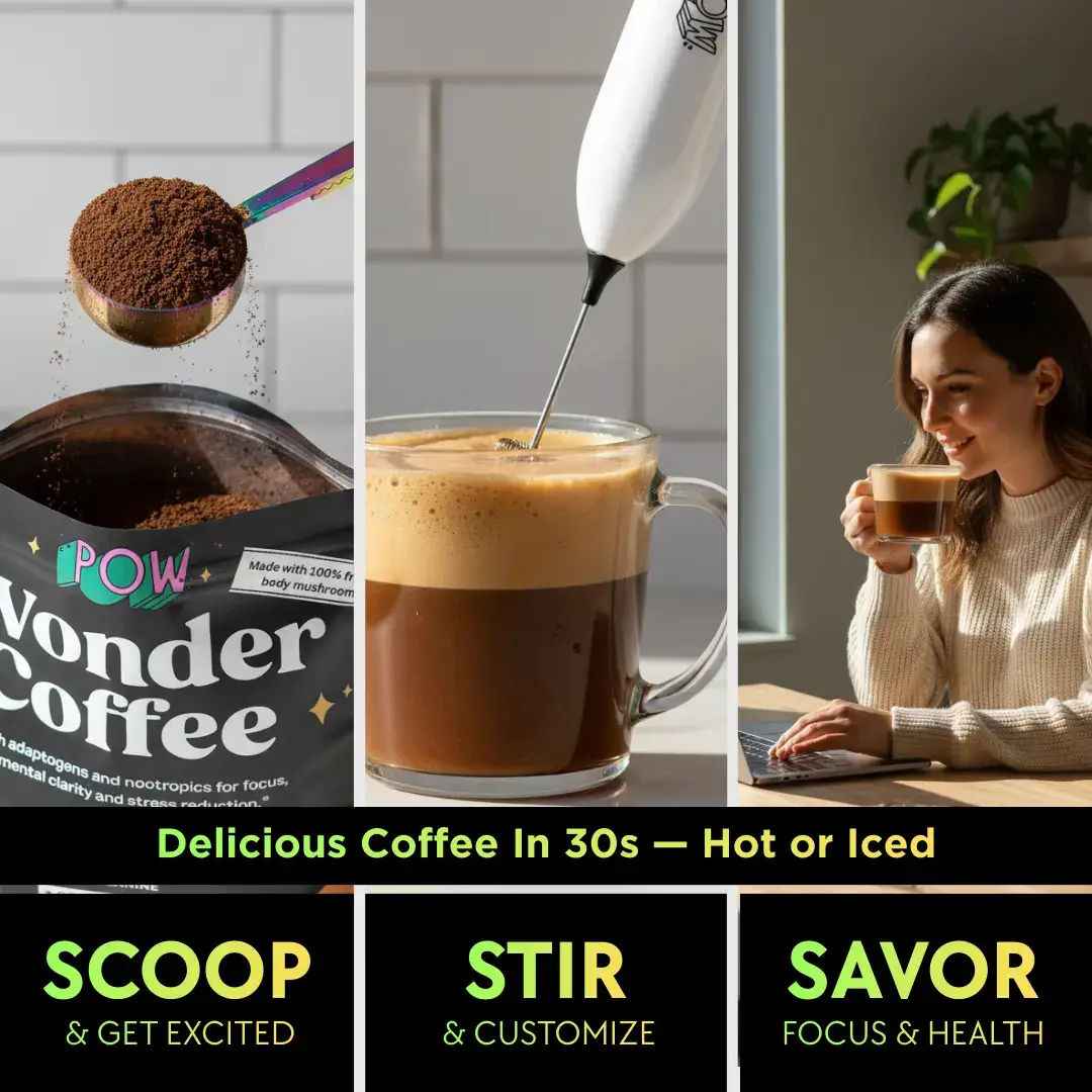 Pow Wonder Coffee Functional Mushroom Coffee 30 Servings