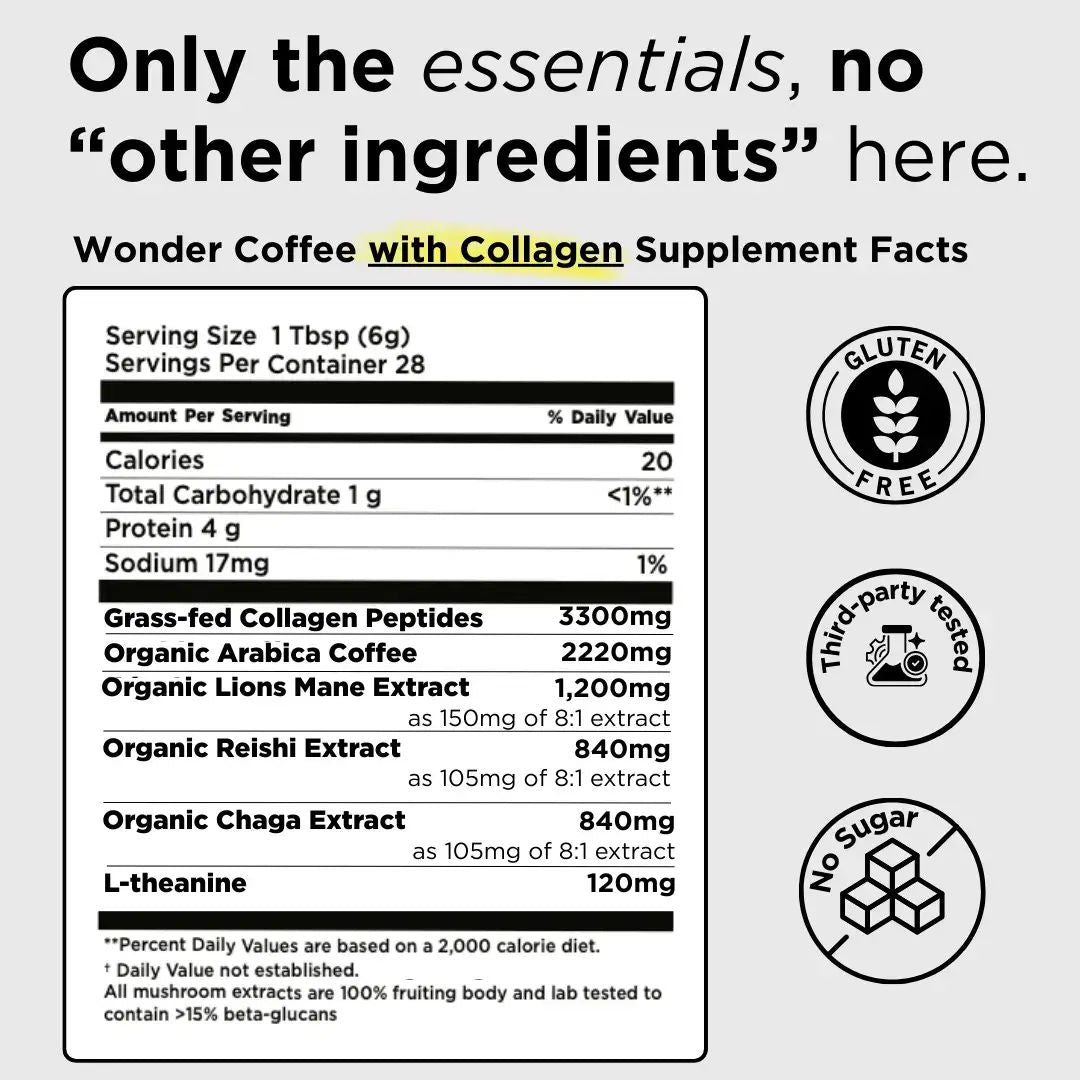 Pow Wonder Coffee Functional Mushroom Coffee 30 Servings