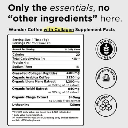 Pow Wonder Coffee Functional Mushroom Coffee 30 Servings
