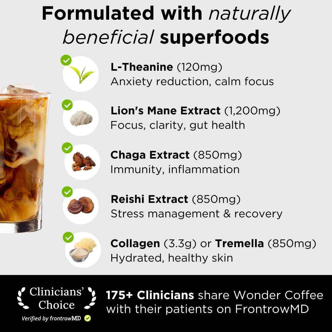 Pow Wonder Coffee Functional Mushroom Coffee 30 Servings