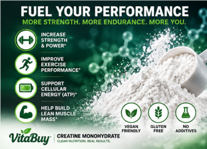 Creatine Monohydrate Dietary Supplement Powder