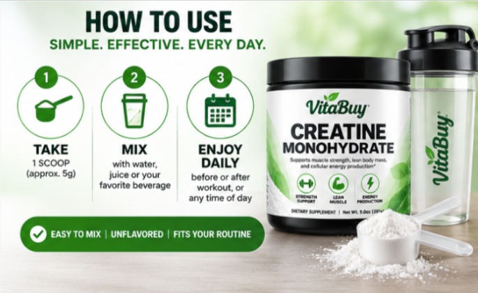 Creatine Monohydrate Dietary Supplement Powder