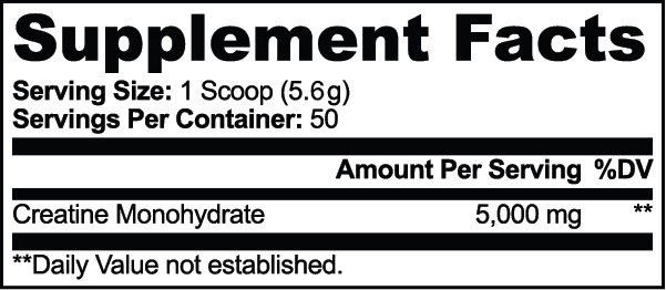 Creatine Monohydrate Dietary Supplement Powder