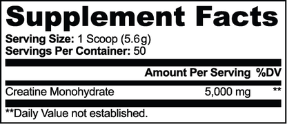 Creatine Monohydrate Dietary Supplement Powder