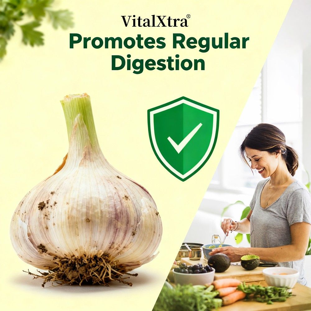 VitalXtra Organic Garlic Capsules 30-120 Count Immune Digestive Support
