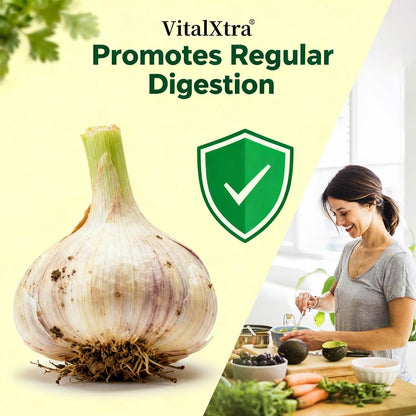 VitalXtra Organic Garlic Capsules 30-120 Count Immune Digestive Support
