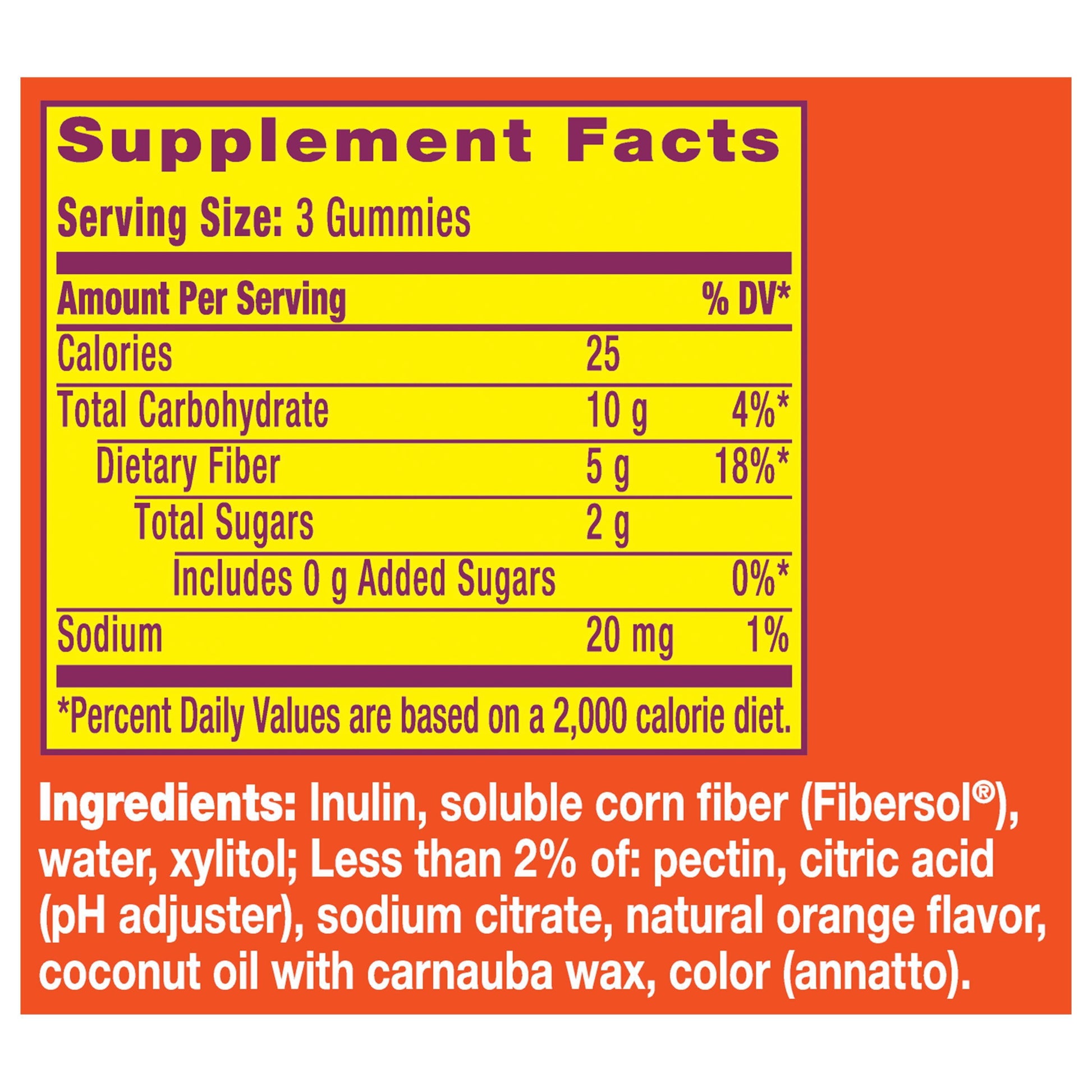 Metamucil Fiber Sugar-Free Gummies Orange 150 Ct