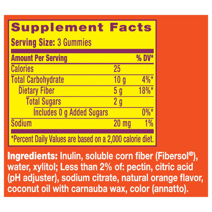 Metamucil Fiber Sugar-Free Gummies Orange 150 Ct