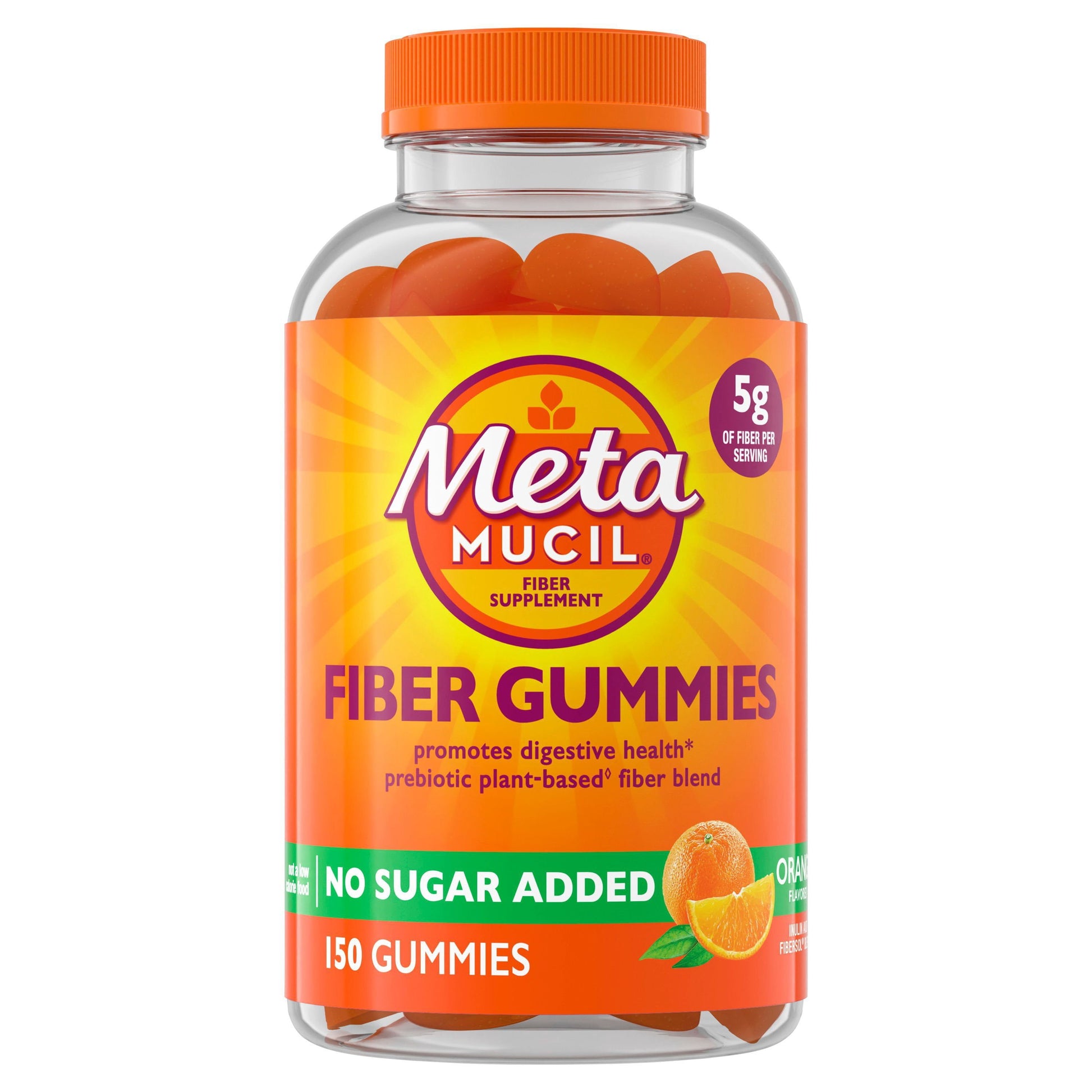 Metamucil Fiber Sugar-Free Gummies Orange 150 Ct